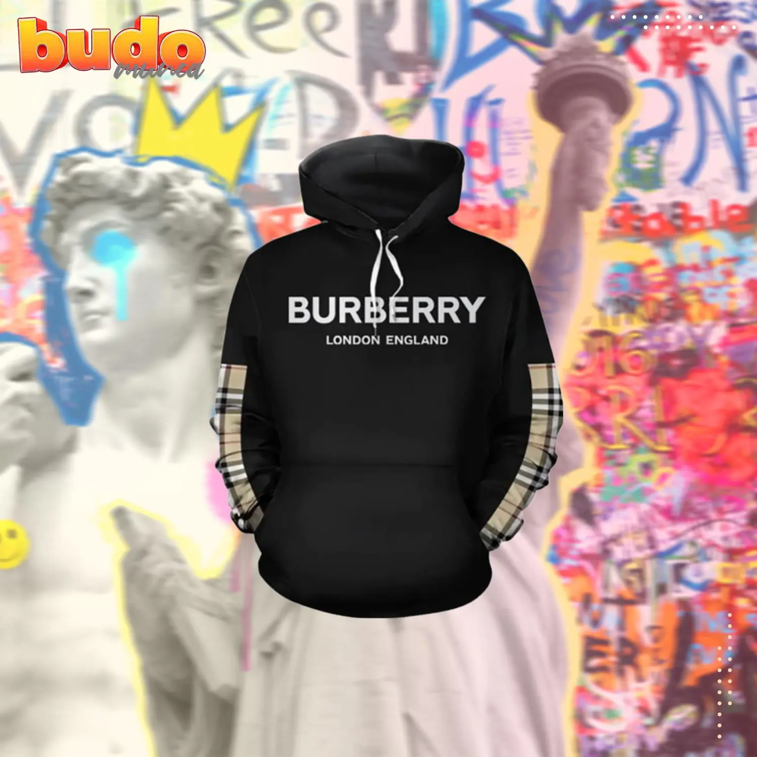 Burberry black unisex hoodie for men women luxury brand clothing clothes outfit